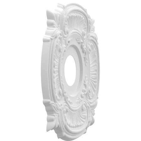 Ekena Millwork Attica Thermoformed PVC Ceiling Medallion (Fits Canopies up to 5 5/8"), 16"OD x 3 1/2"ID x 1"P CMP16AT